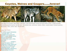 Tablet Screenshot of coyotes-wolves-cougars.blogspot.com