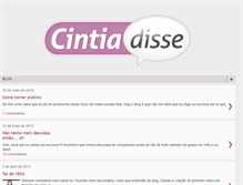 Tablet Screenshot of cintiadisse.blogspot.com