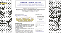 Desktop Screenshot of clarionchurchofgod.blogspot.com