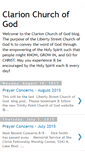 Mobile Screenshot of clarionchurchofgod.blogspot.com