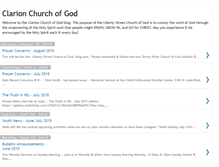 Tablet Screenshot of clarionchurchofgod.blogspot.com