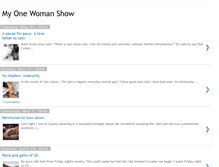 Tablet Screenshot of myonewomanshow.blogspot.com