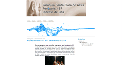 Desktop Screenshot of paroquiasantaclaradeassisnoticiaiseev.blogspot.com