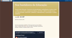 Desktop Screenshot of nosbastidoresdaeducacao.blogspot.com