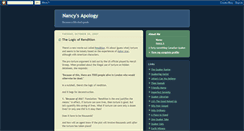 Desktop Screenshot of nancysapology.blogspot.com