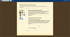 Desktop Screenshot of hjemmesideoptimering.blogspot.com