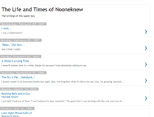 Tablet Screenshot of lifeandtimesofnooneknew.blogspot.com
