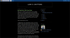 Desktop Screenshot of loriscritters.blogspot.com