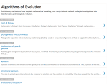 Tablet Screenshot of evolutionary-algorithms.blogspot.com