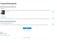 Tablet Screenshot of letyourheartspeak.blogspot.com
