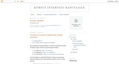 Desktop Screenshot of kursusinternetikasutajale.blogspot.com