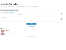 Tablet Screenshot of incometaxinindia.blogspot.com