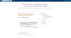 Desktop Screenshot of freeinternationalcallsonmobiles.blogspot.com