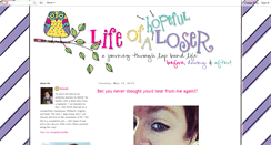 Desktop Screenshot of lifeofahopefulloser.blogspot.com