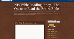 Desktop Screenshot of nivbiblereadingpinoy.blogspot.com