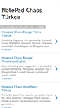 Mobile Screenshot of notepadchaos-tr.blogspot.com