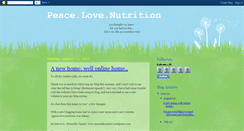 Desktop Screenshot of peacelovenutrition.blogspot.com