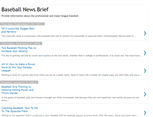 Tablet Screenshot of baseballnewsbrief.blogspot.com