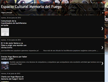 Tablet Screenshot of espacioculturalmemoriadelfuego.blogspot.com