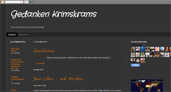 Desktop Screenshot of gedankenkrimskrams.blogspot.com