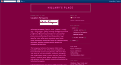 Desktop Screenshot of hillarysplace.blogspot.com