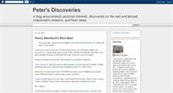 Desktop Screenshot of petersdiscoveries.blogspot.com