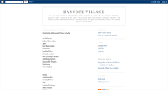 Desktop Screenshot of hancockvillage.blogspot.com