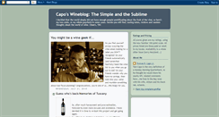 Desktop Screenshot of caposwineblog.blogspot.com
