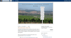 Desktop Screenshot of californiacentralcoastwine.blogspot.com