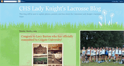 Desktop Screenshot of ladyknightslacrosse.blogspot.com