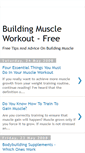 Mobile Screenshot of buildingmuscleworkoutfree.blogspot.com