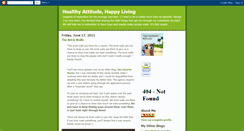 Desktop Screenshot of healthyattitudehappyliving.blogspot.com