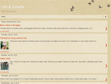 Tablet Screenshot of lifeandlentils.blogspot.com