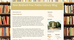 Desktop Screenshot of newbedfordlibrary.blogspot.com