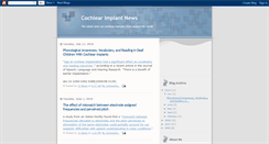 Desktop Screenshot of cochlearimplantnews.blogspot.com