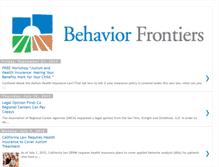 Tablet Screenshot of behaviorfrontiers.blogspot.com