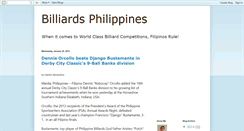 Desktop Screenshot of billiardsphilippines.blogspot.com