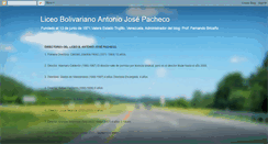 Desktop Screenshot of liceoantoniojosepacheco.blogspot.com