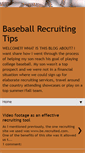 Mobile Screenshot of baseballrecruitingtips.blogspot.com