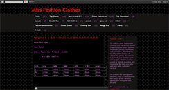 Desktop Screenshot of missfashionclothes.blogspot.com