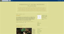 Desktop Screenshot of personallyyoursweddingplanners.blogspot.com