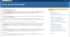 Desktop Screenshot of burnerfatlossquickweight.blogspot.com