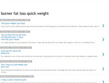 Tablet Screenshot of burnerfatlossquickweight.blogspot.com