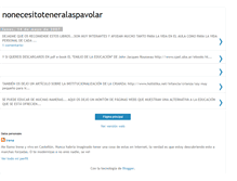 Tablet Screenshot of nonecesitoteneralaspavolar.blogspot.com