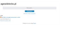 Tablet Screenshot of agataidziecko.blogspot.com