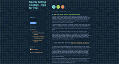 Desktop Screenshot of betting-sports-strategy.blogspot.com