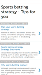 Mobile Screenshot of betting-sports-strategy.blogspot.com
