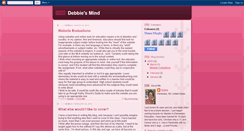 Desktop Screenshot of debbiesmind1.blogspot.com