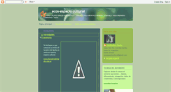 Desktop Screenshot of ecosespaciocultural.blogspot.com