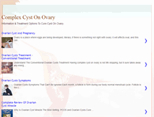 Tablet Screenshot of complex-cyst-on-ovary.blogspot.com